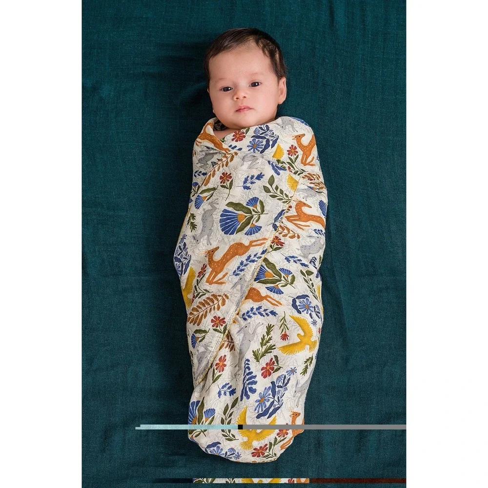 Dock A Tot Bamboo Swaddle Stroller Cover Breastfeeding Cover Soft Easy Care